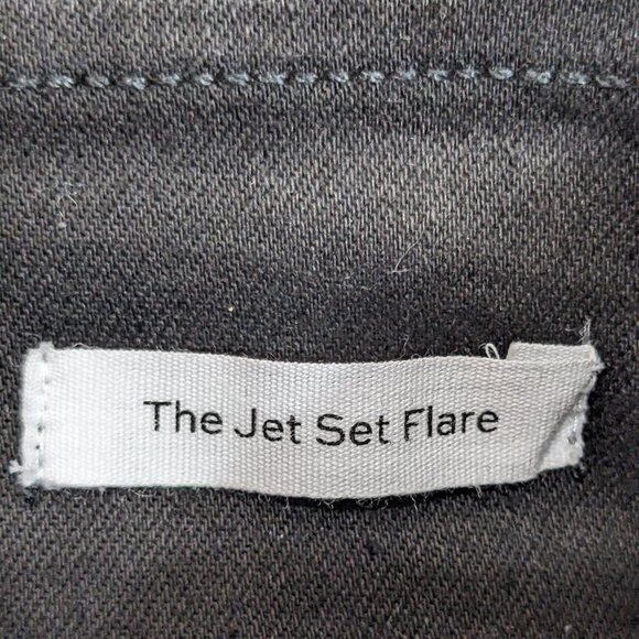 FRAME The Jet Set Flare Black Coated Denim Jeans Bell Bottom Flare - Picture 10 of 10